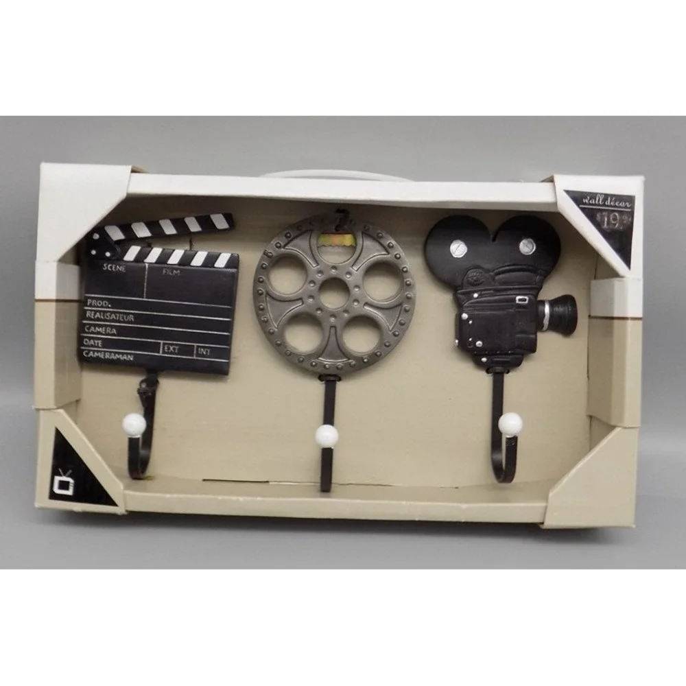 Home Theater Wall Hooks Camera Clapboard Reel ICA Home Decor New